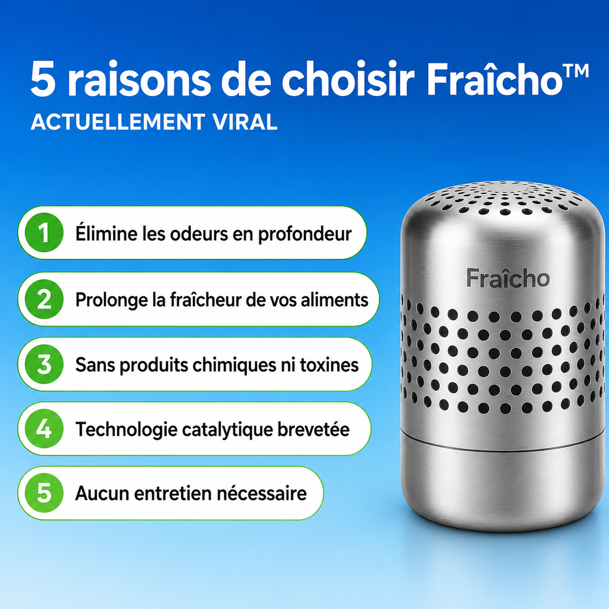 Fraîcho™ Purificateur de Refrigérateur