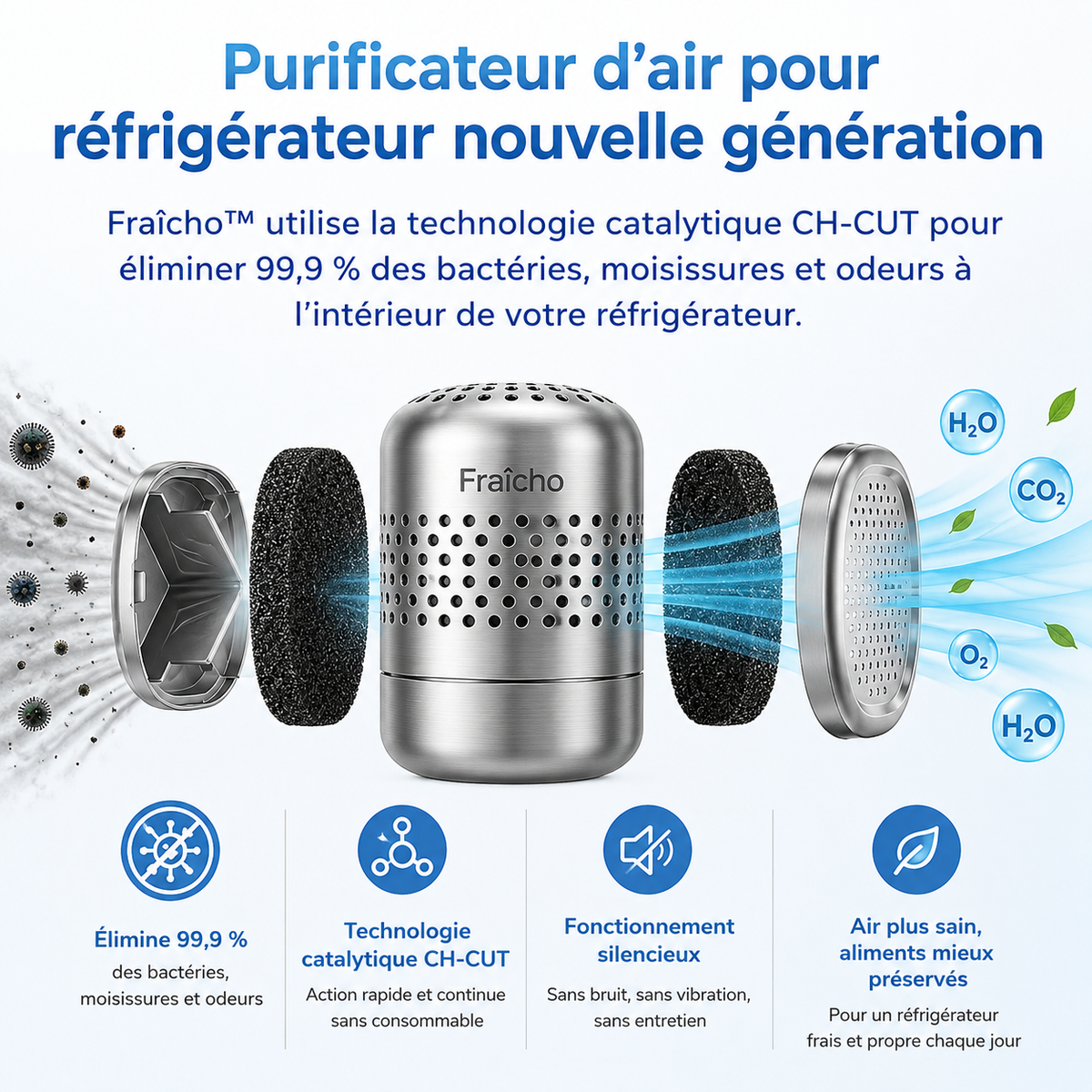 Fraîcho™ Purificateur de Refrigérateur
