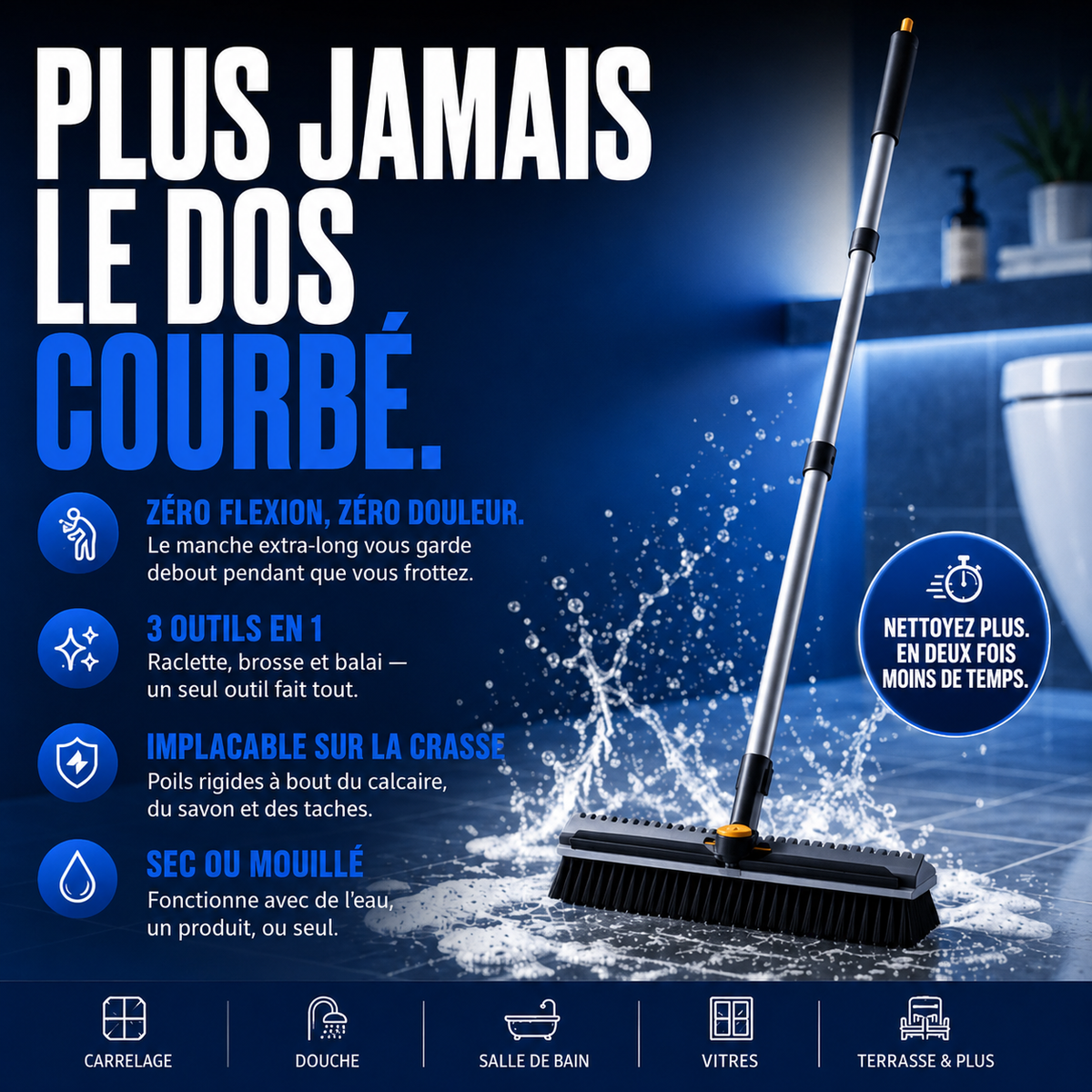 Le VERTIKA | Un manche. Trois outils. Zéro douleur.